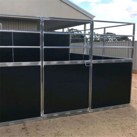 Kundengebundene hölzerner materieller Pferdestabiler Kasten-einfache Versammlung in der schwarzen Farbe