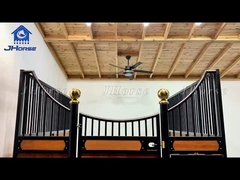 Portable Prefab Pferdehalle sichere Pferde stabile Metallpferdehalle Frontboxen mit Bambusholz