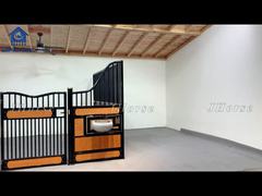 Vollgeschweißte Pferdestalle aus Stahl, aus Bambus / Kiefern gewalzte Pferdestalle