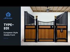 3,5x2,2m Europäische Pferdeboxen mit doppeltem Sicherheitsfußverriegelungsverschluss