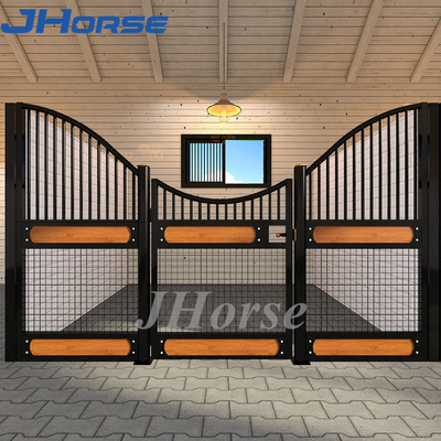 Stahl-Holz-Draht-Mesh Horse Stables Panels For-Reiter