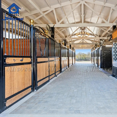 Luxus Holz Hochdichte Farm Reitfahrer Pferde Stall Stände Fronten Pferde Schiebetür zum Verkauf
