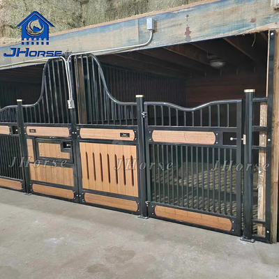 Europäische Art Pulver beschichtet Bambus Füllmetall Luxus Pferd Stabil Pferd Stall Frontplatten