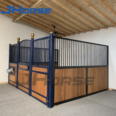 10ft 12ft 14ft Metallpferdestall konfrontiert heißes Bad-galvanisiertes Bambuskiefernholz